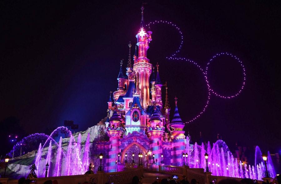 Drone show 30th anniversary disneyland paris